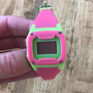 Shark pink/green watch